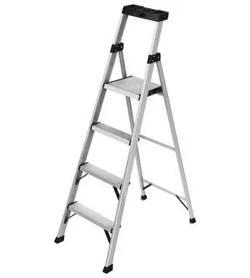 Rubbermaid 4-Step Aluminum Step Stool – 5.5 Ft Height 1