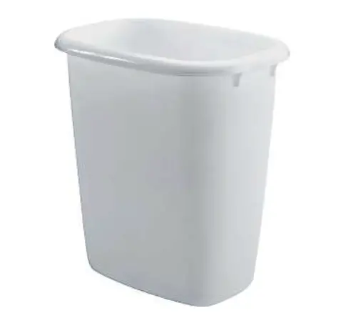 Rubbermaid White Rectangular Office Wastebasket – 3.5-Quart Capacity 1