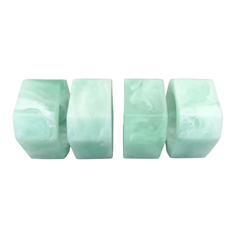 Sage Series Resin Napkin Rings – Set Of 4 Earth-Toned Accents 1