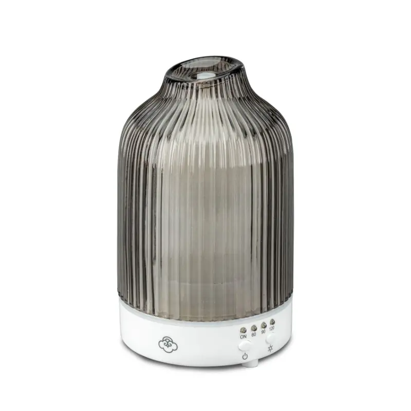 Serene House Fountain Glass Ultrasonic Diffuser – Grey 90Ml Quiet Mist Maker 1