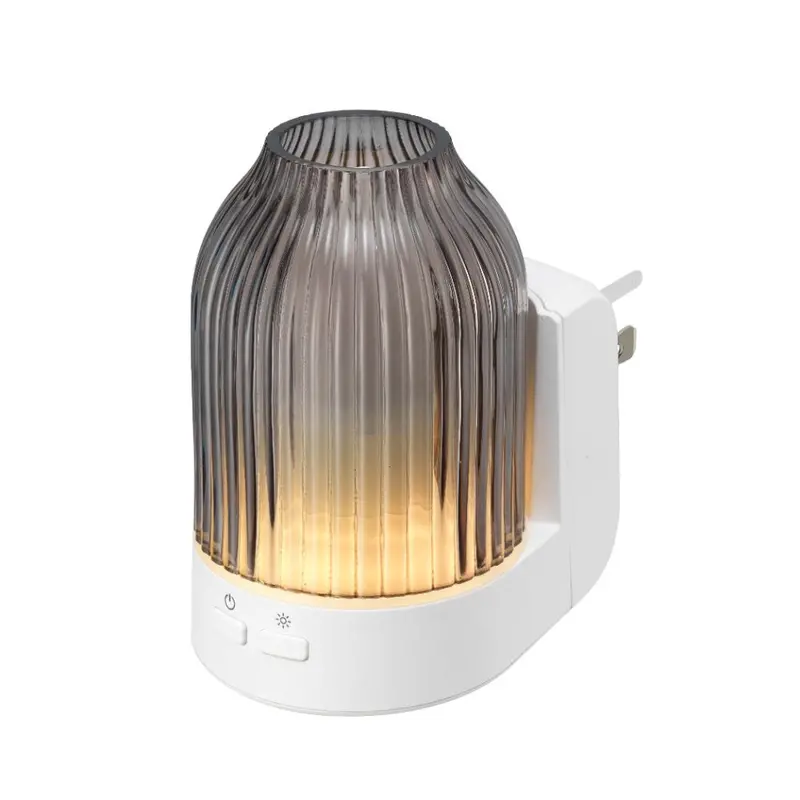Serene House Fountain Grey Glass Wall-Plug Essential Oil Diffuser 1