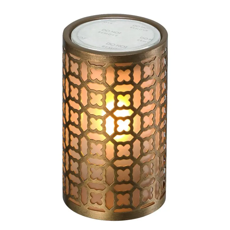 Serene House Four Leaf Brown Metal Wax Warmer – Rustic Spill-Proof Melter 1