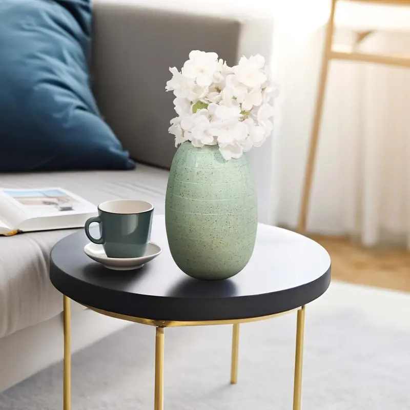 Serenity Mint Green Antique Band-Cut Glass Vase – Blu, Sabavi Home 1
