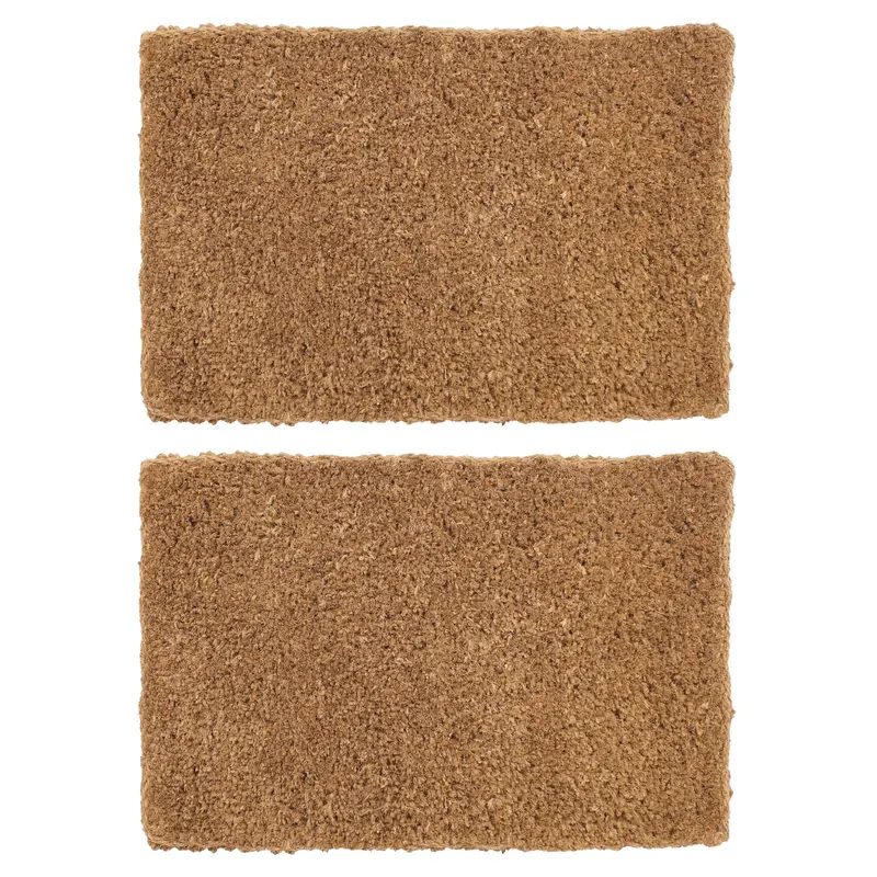 Set Of 2 Premium Handwoven Coir Door Mats – Natural Fibre 1