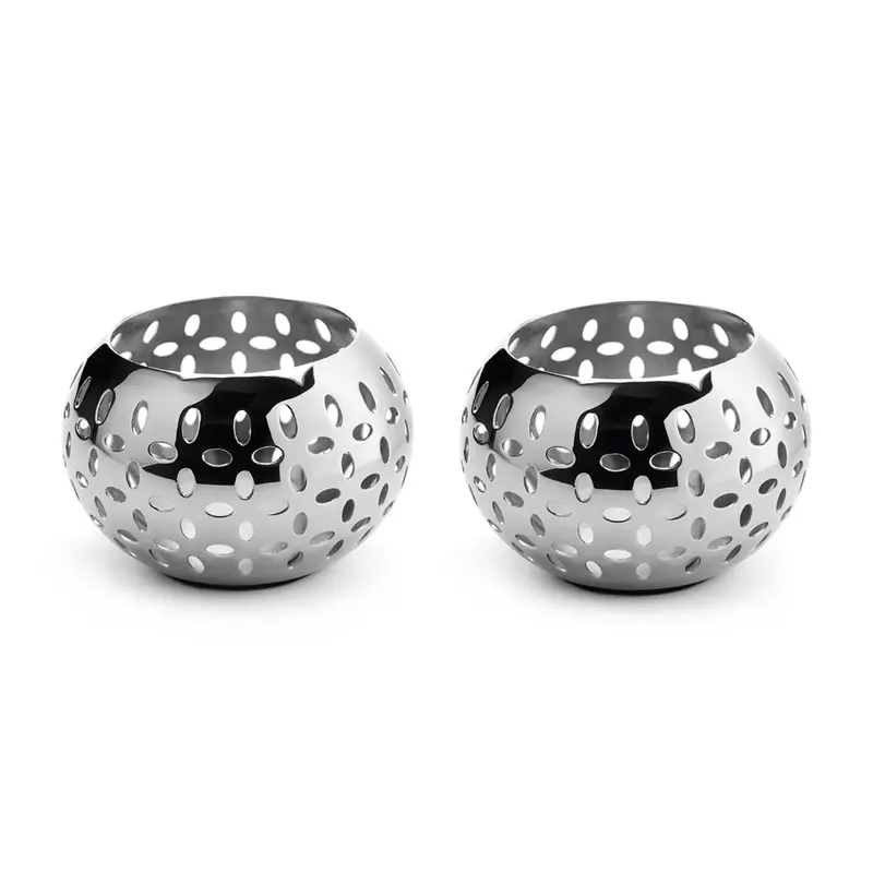 Set Of 2 Small Ceramic Tealight Holders – Sesame Line 1