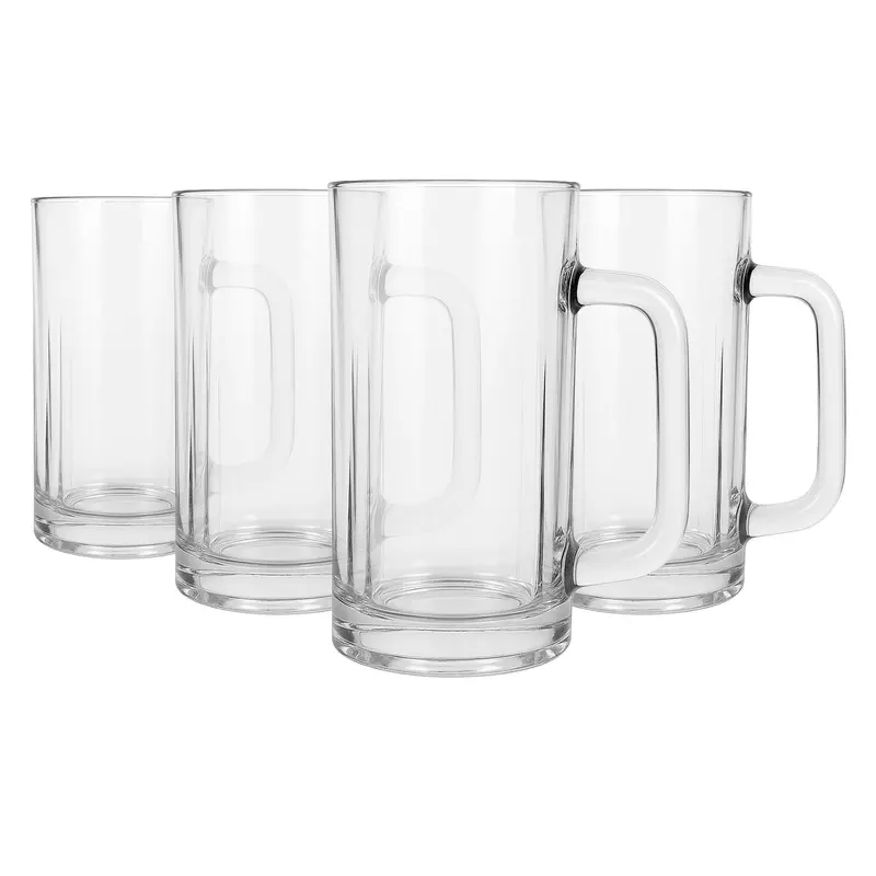 Set Of 4 540Ml Glass Pint Mugs Ideal For Craft Beer & Draft Ales 1
