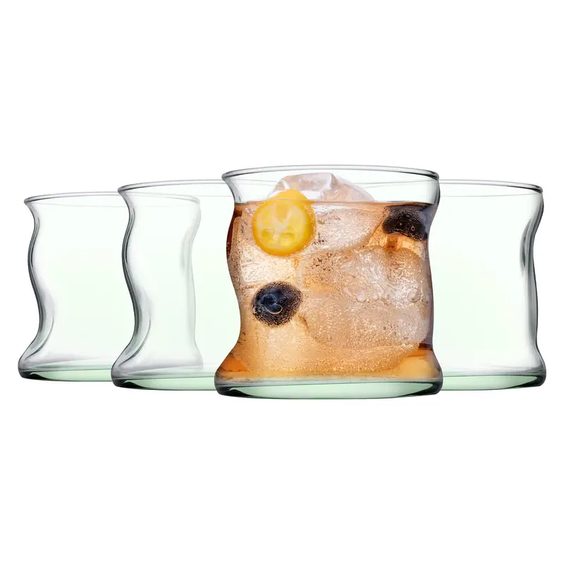 Set Of 4 Recycled Green Tumblers – 340Ml Aware Amorf Collection 1