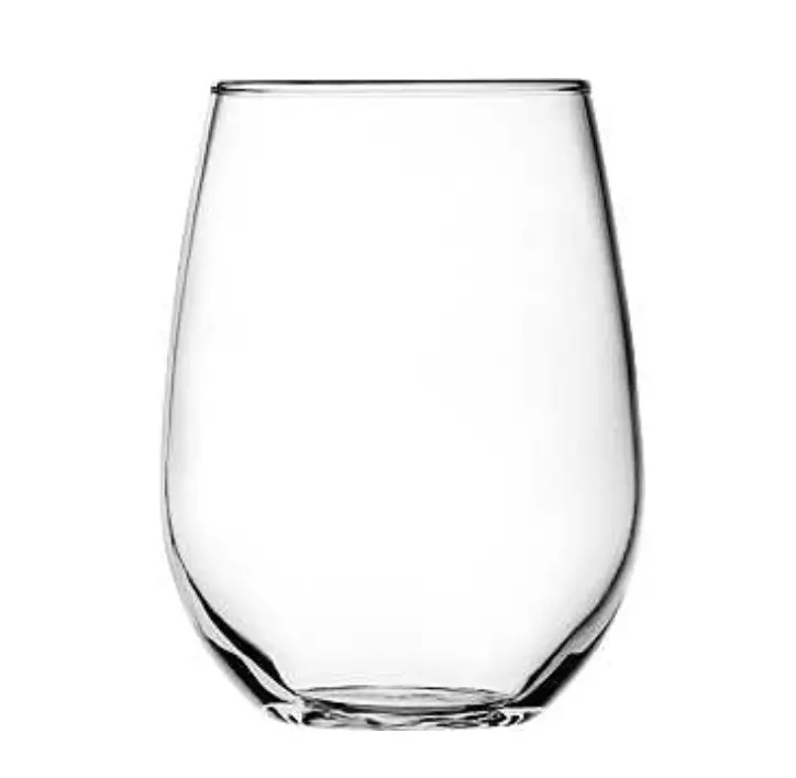 Set Of 4 Stemless Clear 15 Oz Wine Glasses – Modern Glassware 1