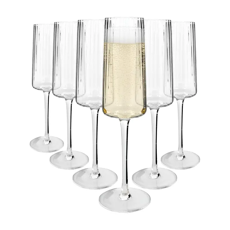Set Of 6 Chelsea 260Ml Crystal Champagne Flutes 1