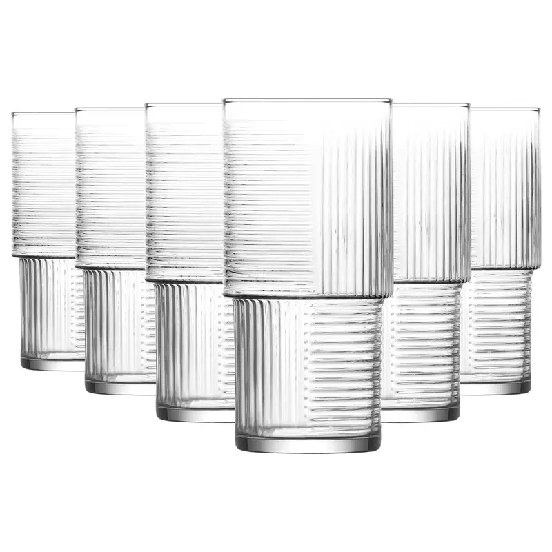 Set Of 6 Helen 400Ml Stacking Highball Glasses 1