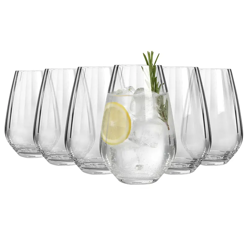 Set Of 6 Kensington 620Ml Crystal Highball Glasses 1