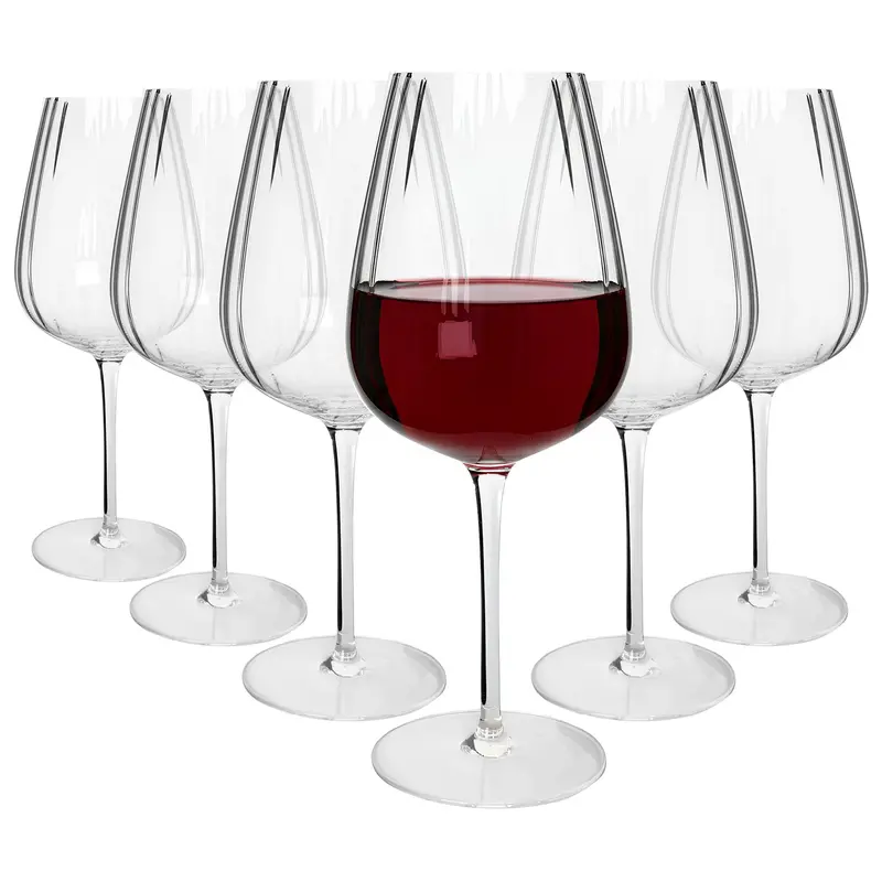 Set Of 6 Kensington 640Ml Crystal Red Wine Glasses 1