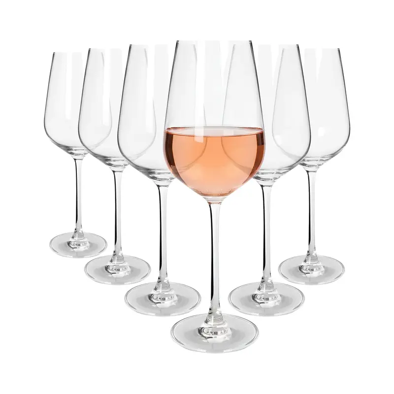 Set Of 6 Knightsbridge 375Ml Crystal Rosé Wine Glasses 1