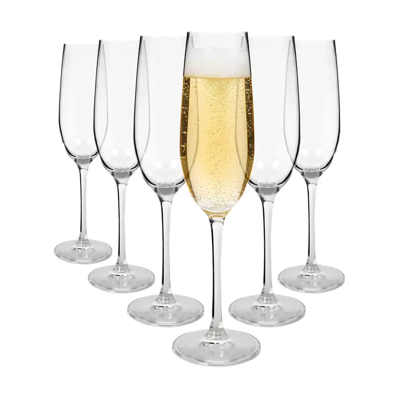 Set Of 6 Mayfair 210Ml Crystal Champagne Flutes 1