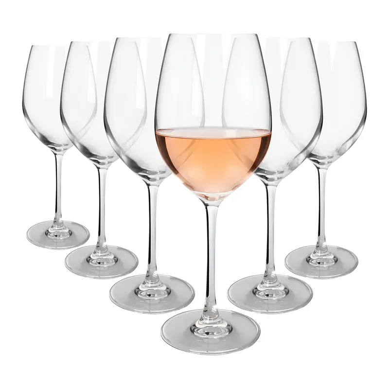 Set Of 6 Mayfair 540Ml Crystal Rosé Wine Glasses 1