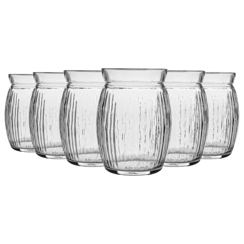 Set Of 6 Tropical Coconut Cocktail Glasses – 440Ml Modern Stemless Design 1