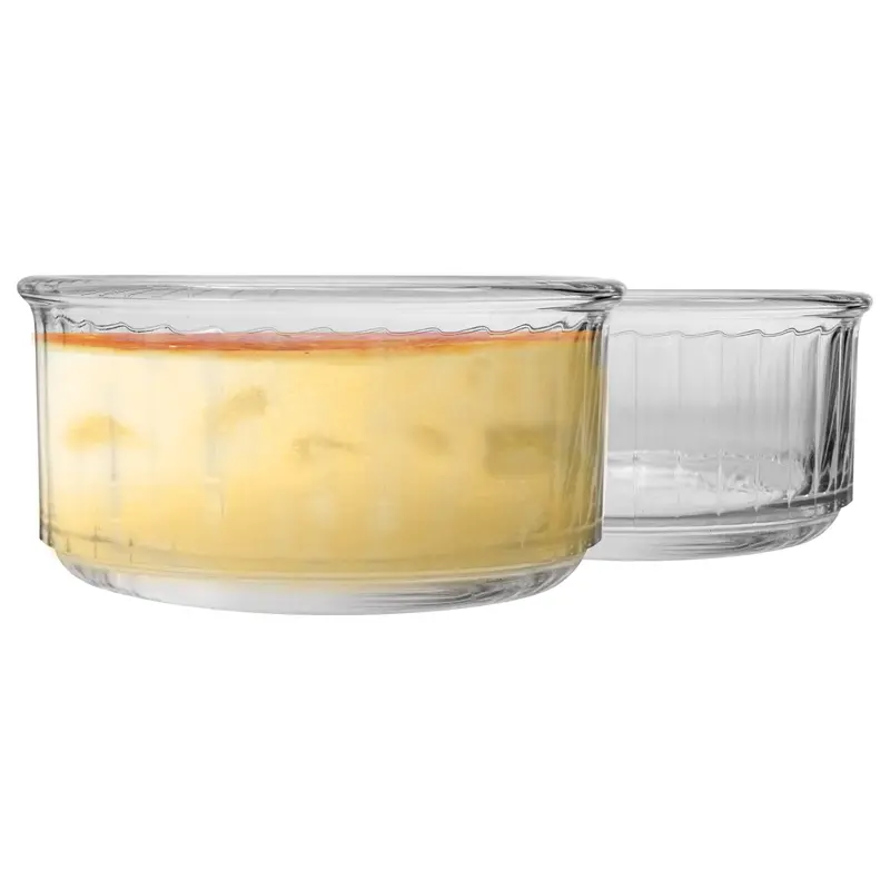Set Of Four 10Cm Oven-Safe Clear Glass Ramekins 1