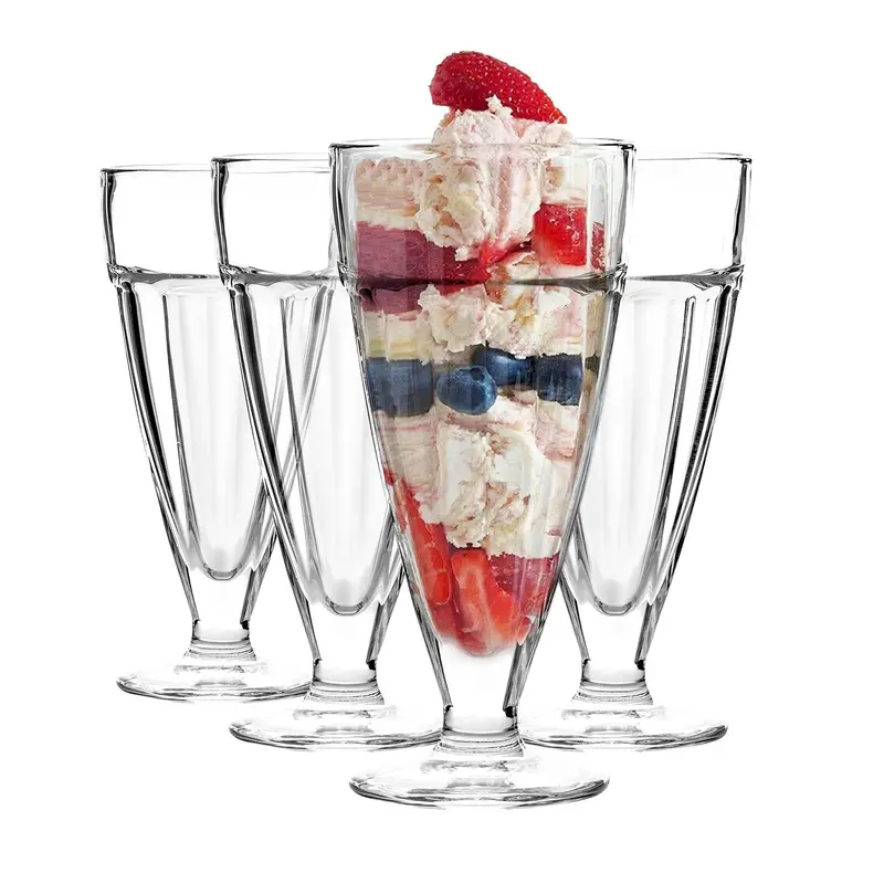 Set Of Four 350Ml Ice Cream Sundae Serving Glasses 1