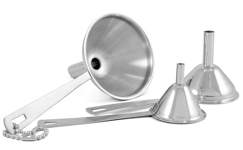 Set Of Mini Stainless Steel Funnels For Precision Pouring 1