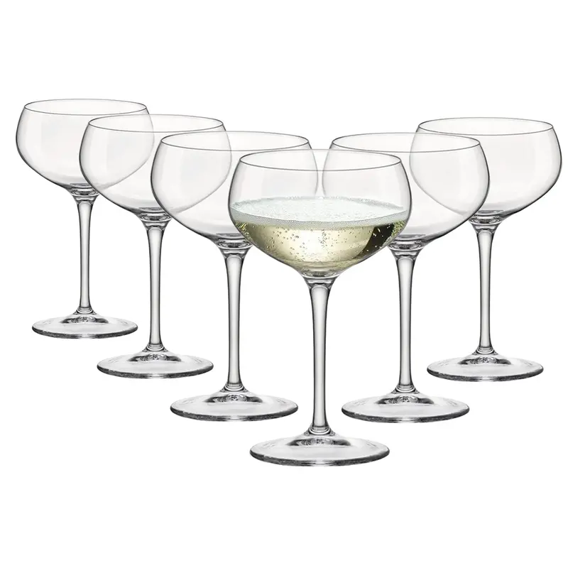 Set Of Six 305Ml Bartender Champagne Saucer Glasses 1