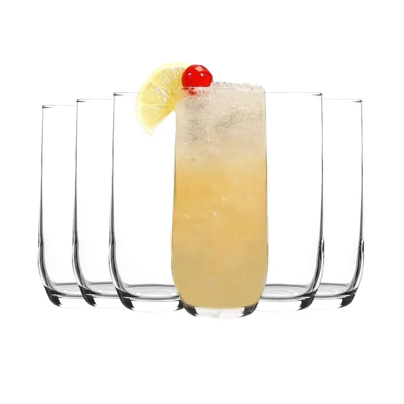 Set Of Six 415Ml Sude Highball Glasses 1