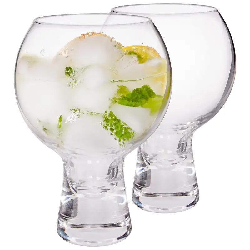Set Of Two 525Ml Short-Stemmed Gin Glasses For Cocktails And Spirits 1