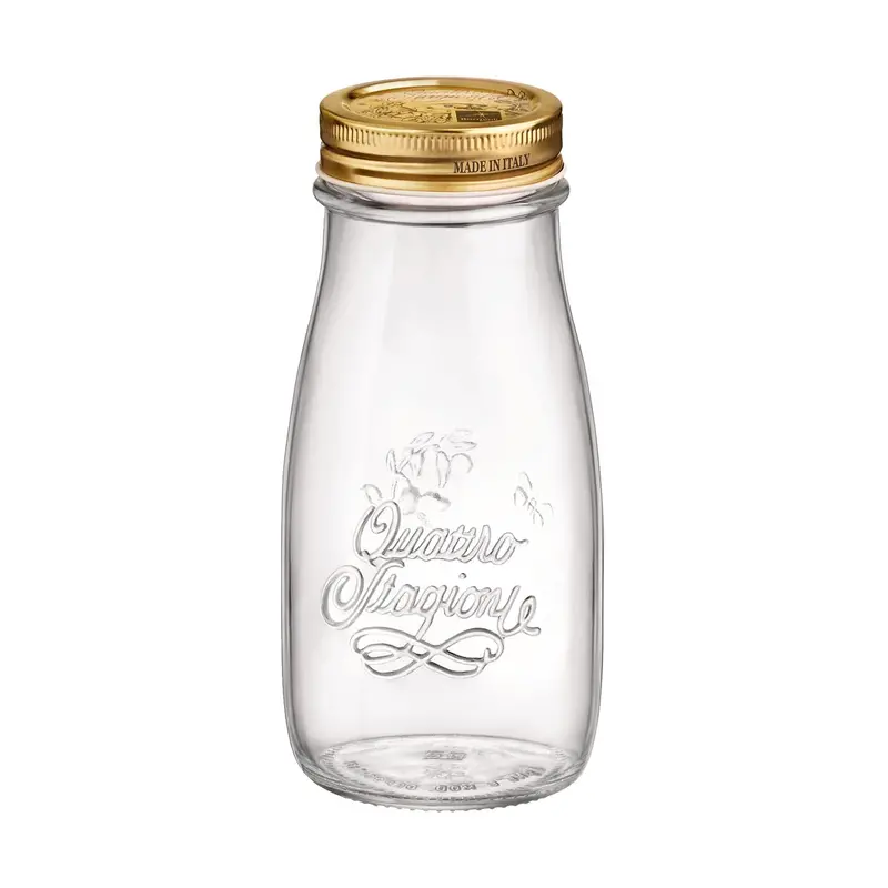 Single 400Ml Quattro Stagioni Glass Bottle With Screw Lid 1