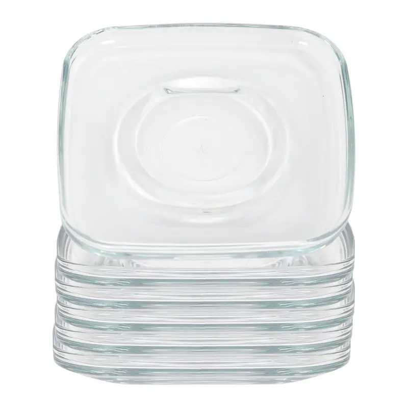 Six 12.5Cm Cozy Glass Espresso Saucers 1