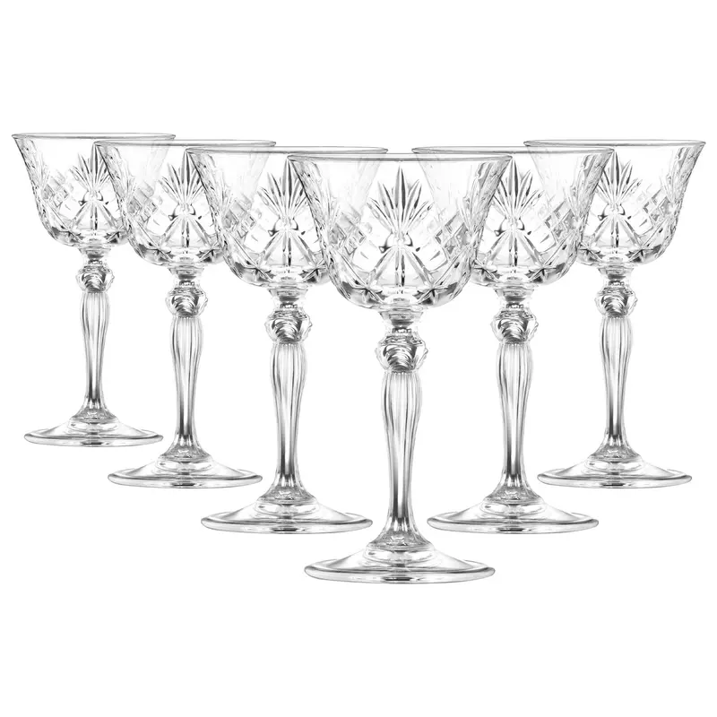 Six 160Ml Crystal Champagne Saucers – Melodia Series 1