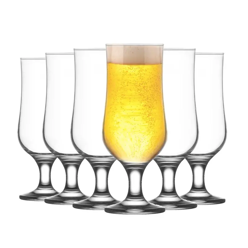 Six 385Ml Nevakar Hurricane-Shape Beer Glasses 1