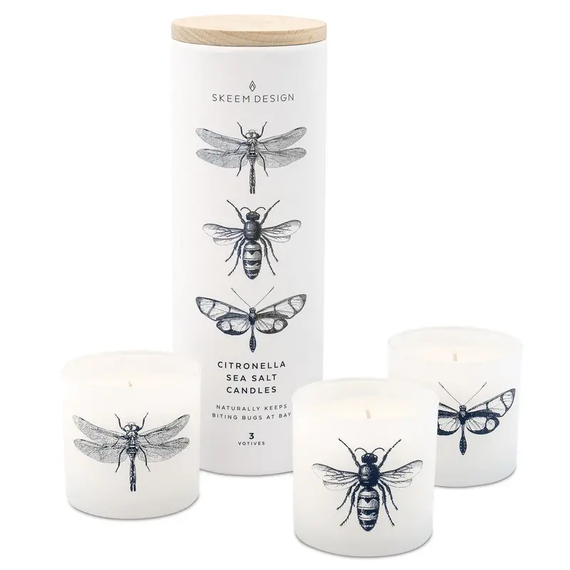 Skeem Design Citronella Sea Salt Votive Candle Set (3-Pack) 1