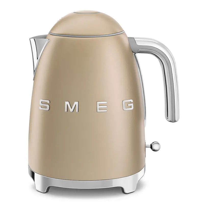 Smeg 3D Logo Electric Kettle – Matte Champagne Finish 1