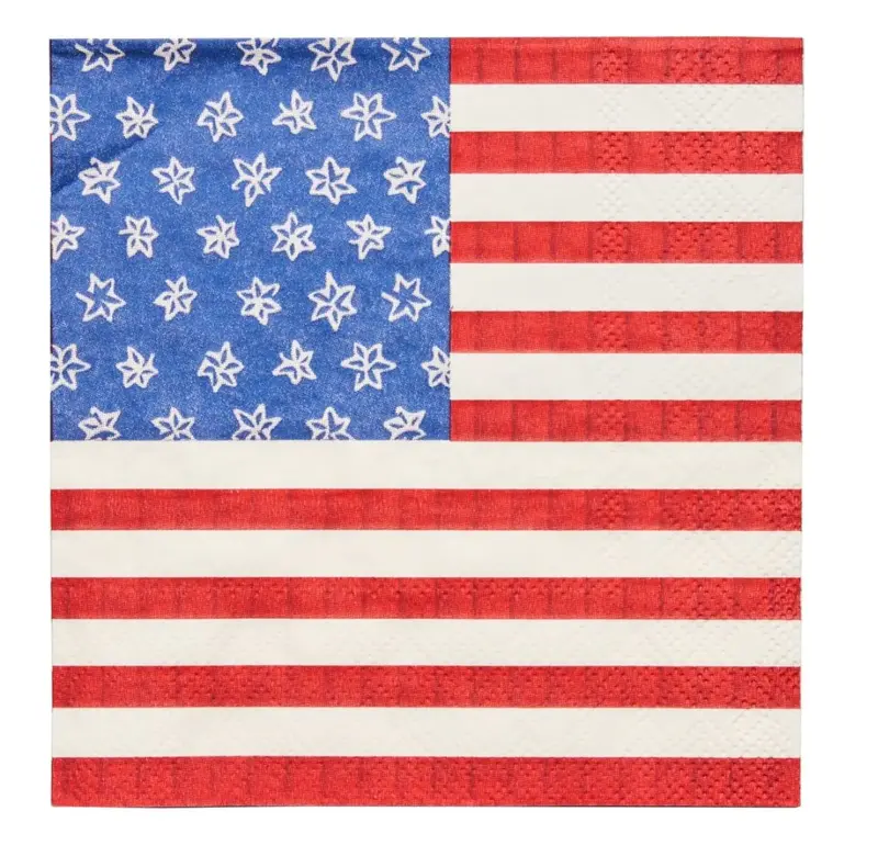 Sophistiplate Americana Metallic Beverage Napkins – 20-Pack 1