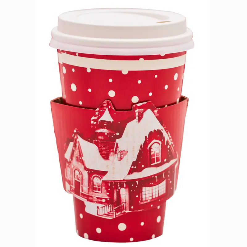 Sophistiplate Christmas Village To-Go Cups – 16 Oz, 8-Pack 1