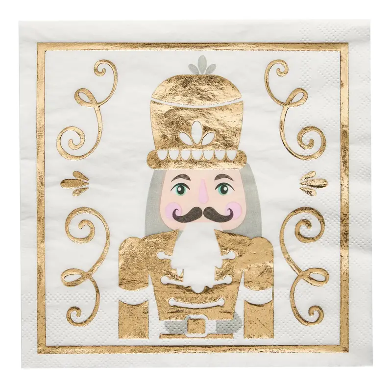 Sophistiplate Gilded Nutcracker Lunch Napkins – Festive 20-Pack 1