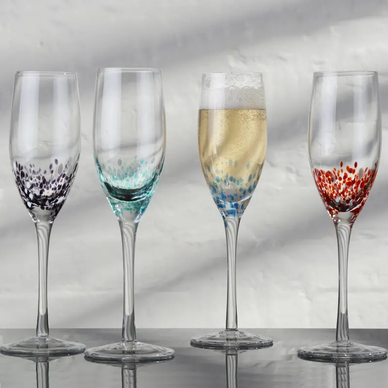 Speckle Collection Champagne Flutes – Set Of 4 By Anton Studio Designs 1