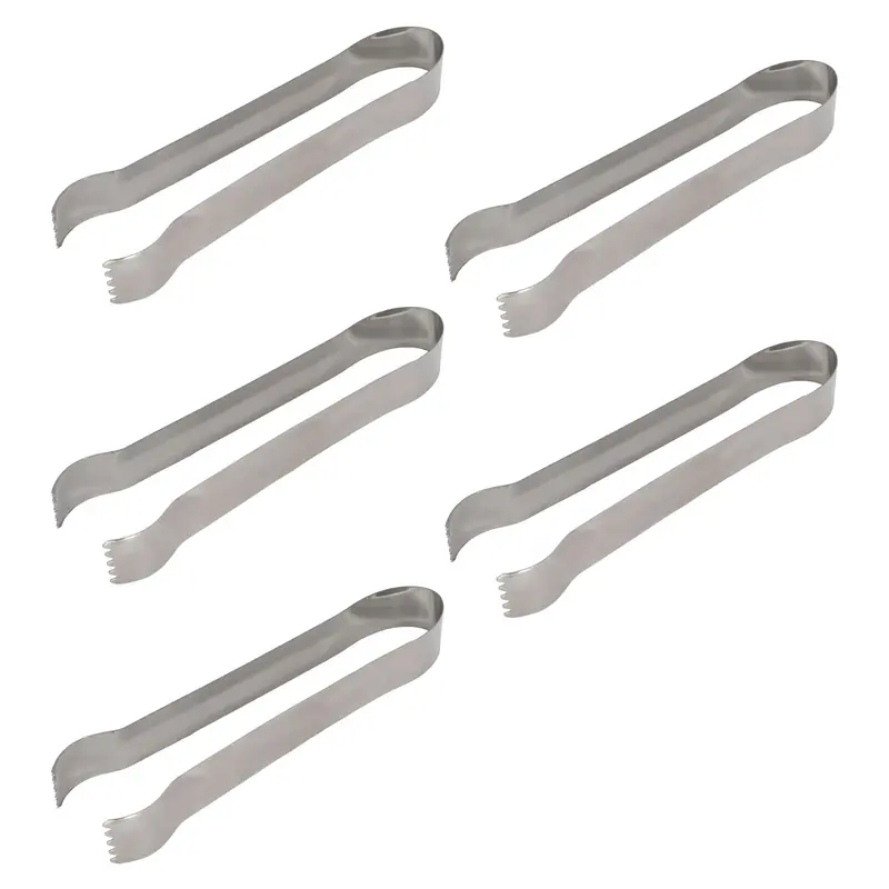 Stainless Steel Ice Tongs (17Cm) – 5-Pack 1