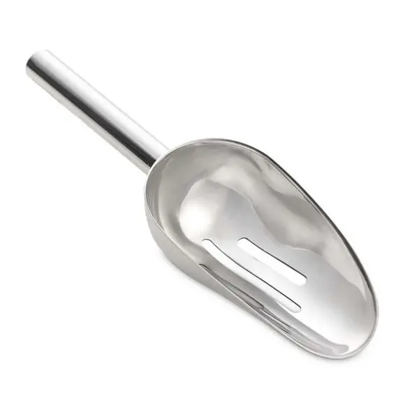 Stainless Steel Slotted Ice Scoop – Rust-Resistant, Ergonomic Handle 1