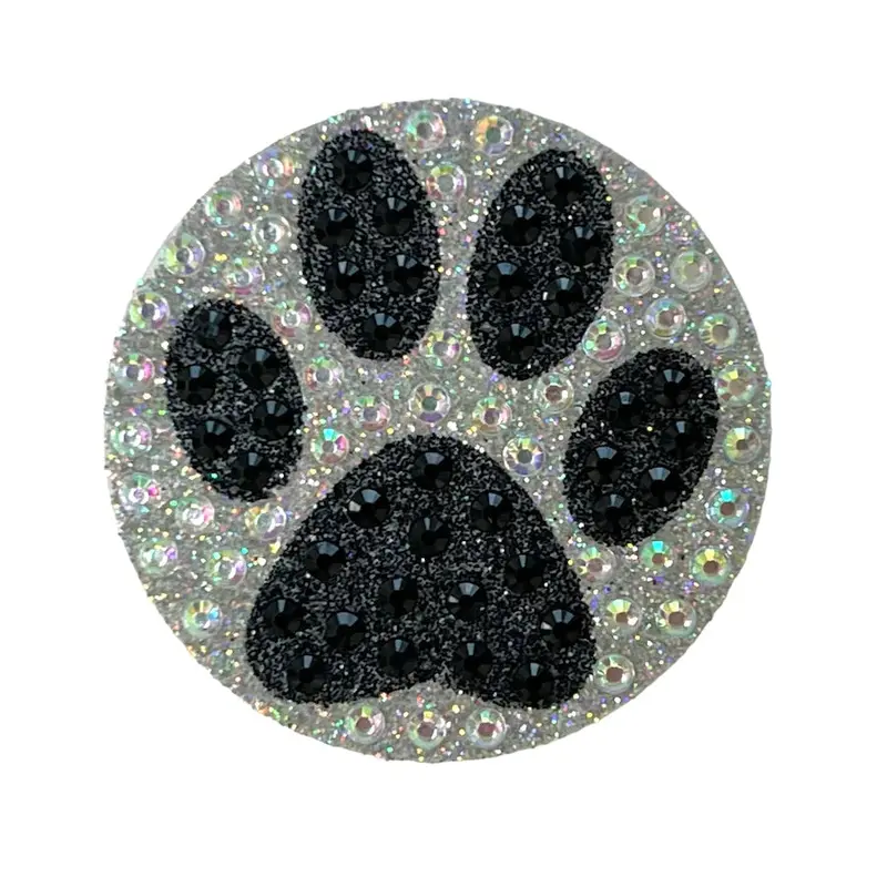 Stickerbeans Black Paw Sparkle Decal – 2-Inch Glossy Vinyl Sticker 1