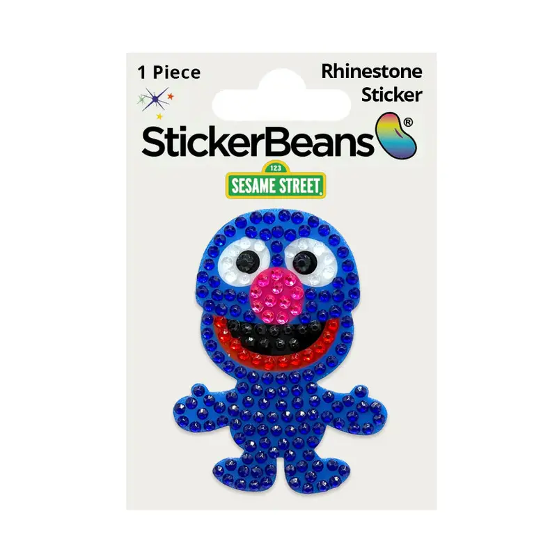 Stickerbeans Grover Sparkle Sticker – 2-Inch Vibrant Sesame Street Adhesive 1