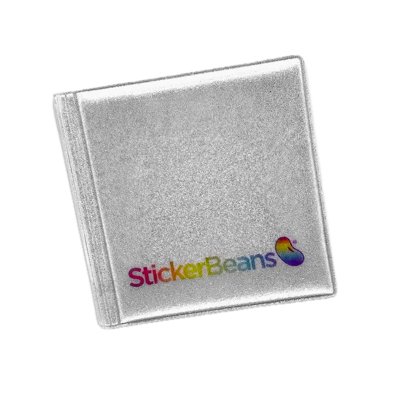 Stickerbeans Mini Collector’S Glitter Album – 10-Page, 40-Slot Silver Edition 1