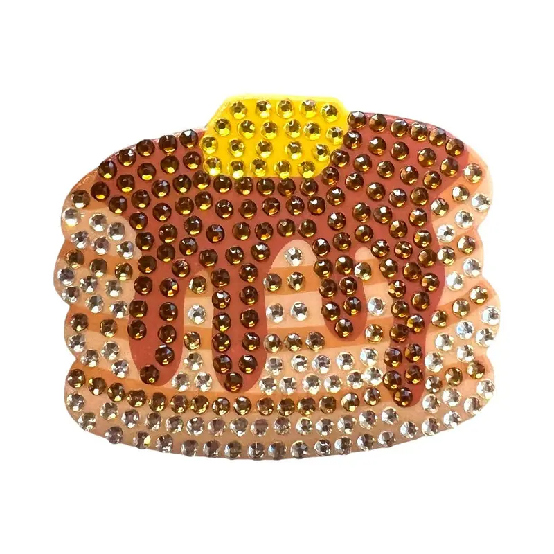 Stickerbeans Pancakes Sparkle Sticker – 2-Inch Circular Design 1