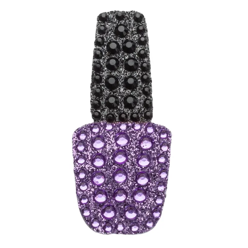 Stickerbeans Purple Nail Polish Sparkle Sticker – 2-Inch Beauty-Themed Glitter Decal 1