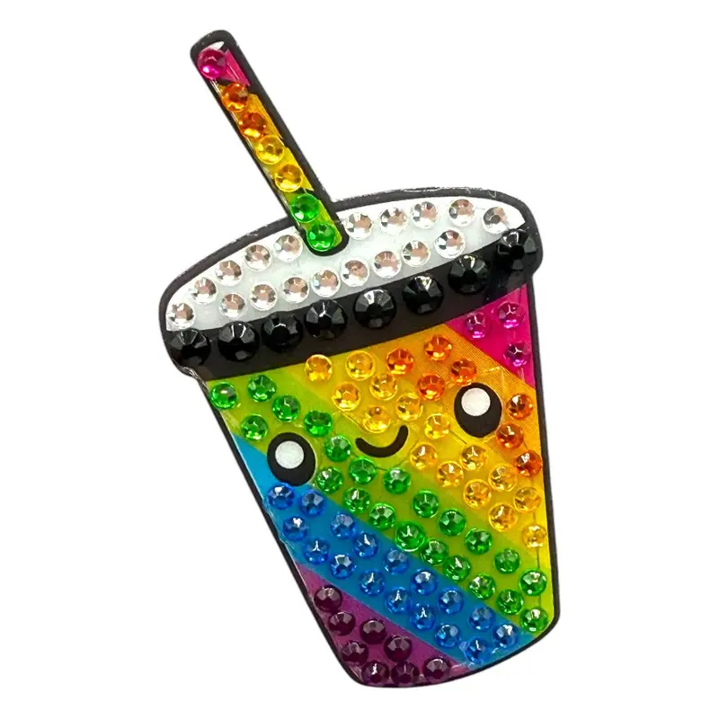Stickerbeans Rainbow Drink Shimmer Sticker – 2-Inch Diameter 1
