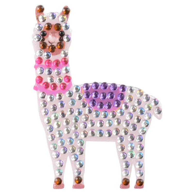 Stickerbeans Sparkling Llama Vinyl Sticker – 2 Inches Square 1