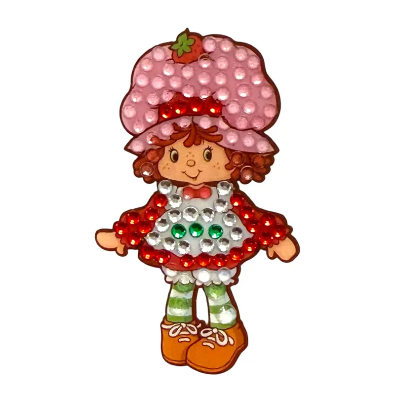 Stickerbeans Strawberry Shortcake Sparkle Sticker – 2" Glossy Decal 1