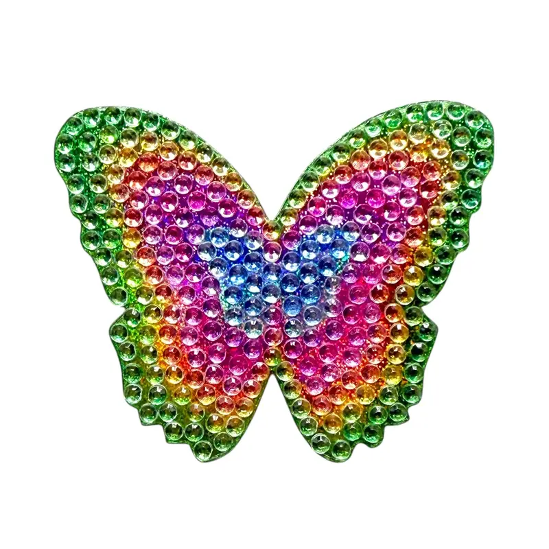 Stickerbeans Terez Sparkle Sticker – Pastel Butterfly Motif, 2" 1