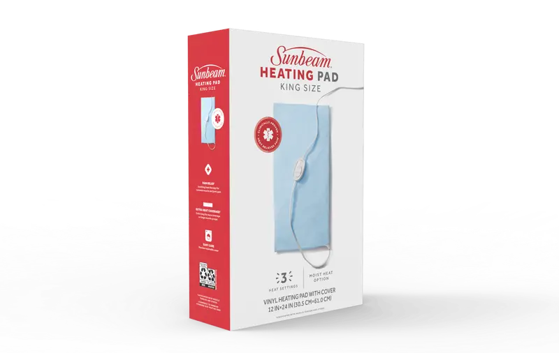 Sunbeam Moist King-Size Heating Pad – 12 X 24 Inch, Dual Heat Settings 1