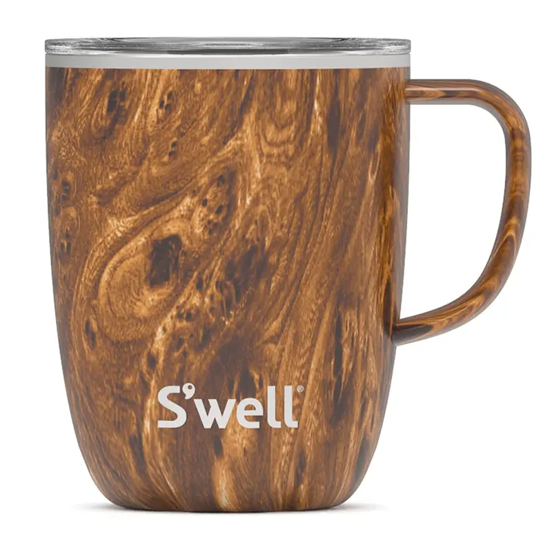 S'Well Teakwood 12Oz Triple-Layer Vacuum-Insulated Travel Mug 1