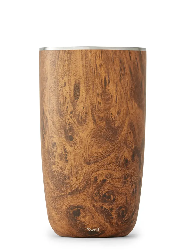 S'Well Teakwood 25Oz Wine Chiller – Vacuum-Insulated Stainless Steel 1